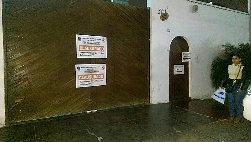 Trujillo: bares, restaurante y un sauna fueron clausurados por municipio