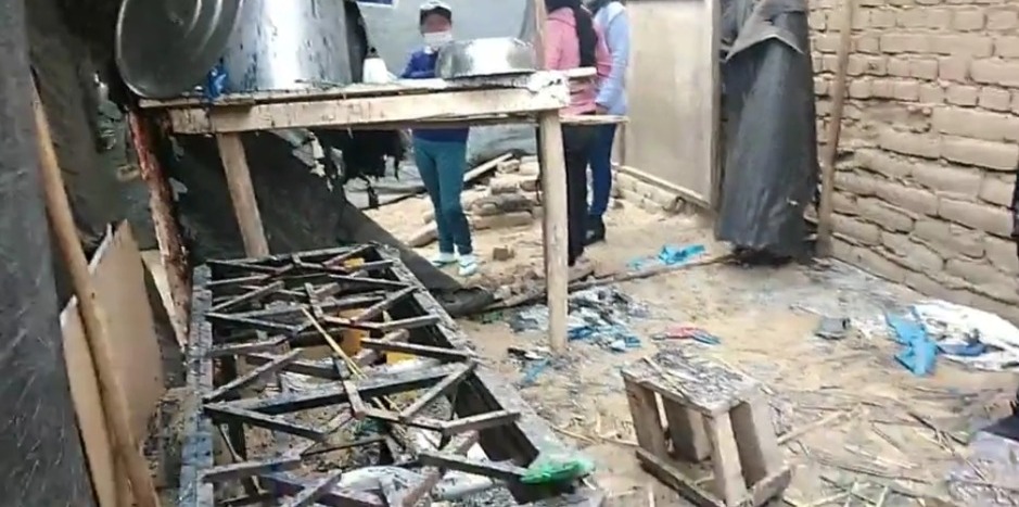 Delincuentes lanzan molotov a local de vaso de leche en La Esperanza