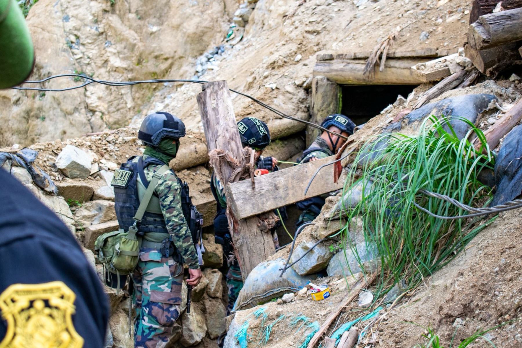 Comando Unificado de Pataz destruye bocaminas ilegales valorizadas en  más de S/ 43 millones