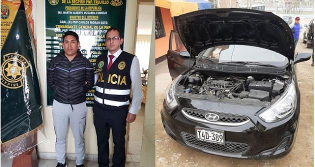 Comerciante trujillano fue detenido porque tenía en su poder un automóvil robado en Chimbote