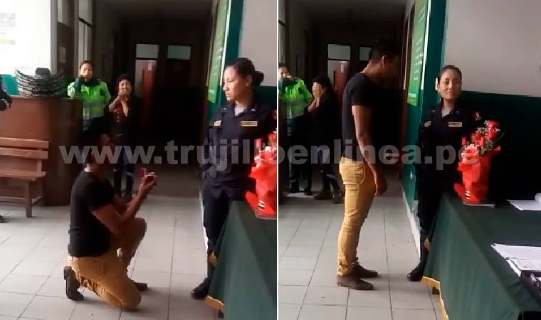La Esperanza: Policía podría ser sancionado por pedir matrimonio dentro de comisaría