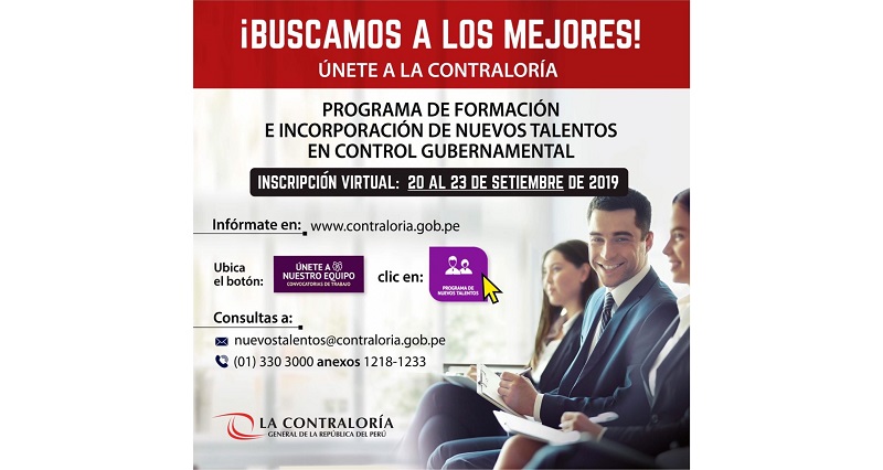 Hoy culminan las inscripciones para aspirantes a auditores de la Contraloría
