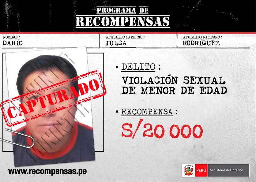 Capturan en La Libertad y Lambayeque a requisitoriados por delito de violación sexual
