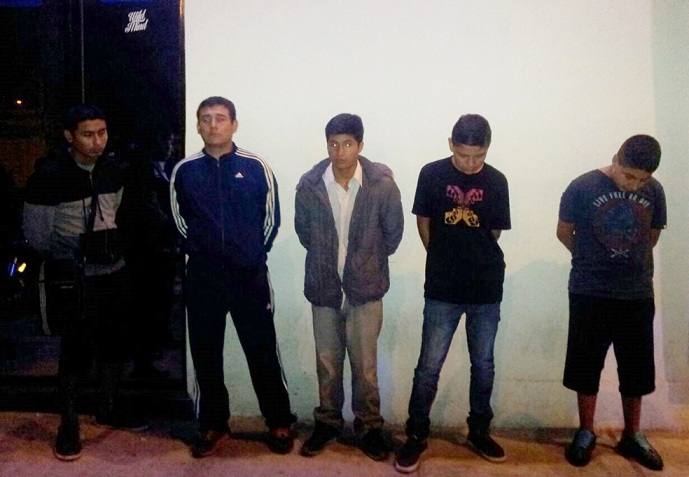 Capturan a cinco sujetos que asaltaban a clientes de discotecas 