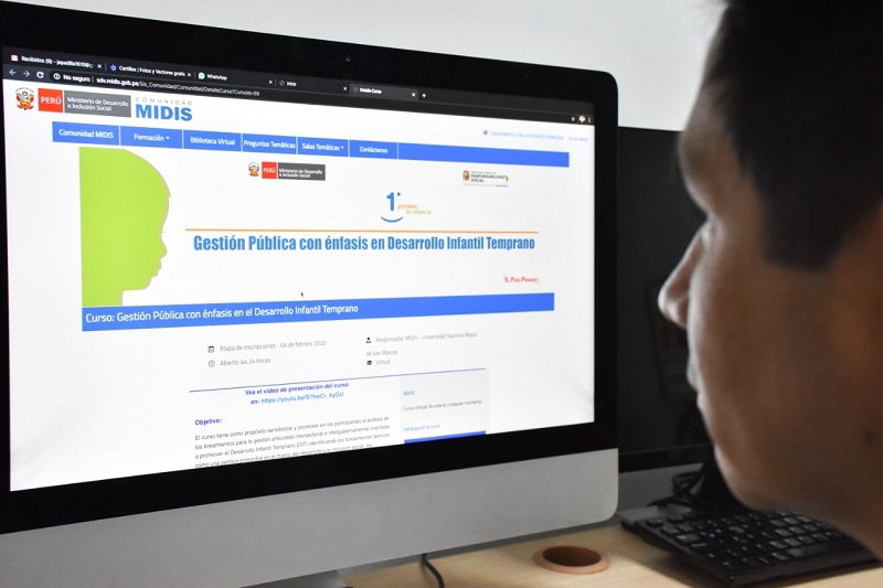 Midis y UNMSM lanzan curso virtual gratuito sobre Desarrollo Infantil Temprano