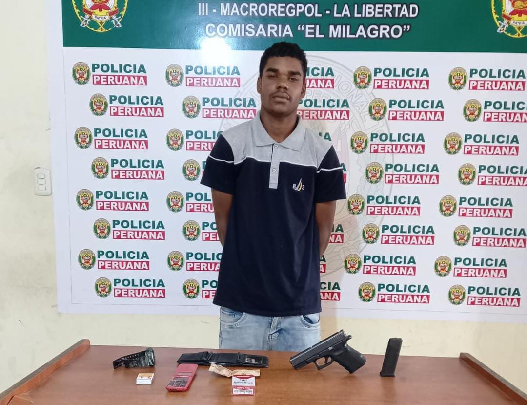 Trujillo: detienen a sujeto que robó arma a mujer que lo contrató para pintar su casa