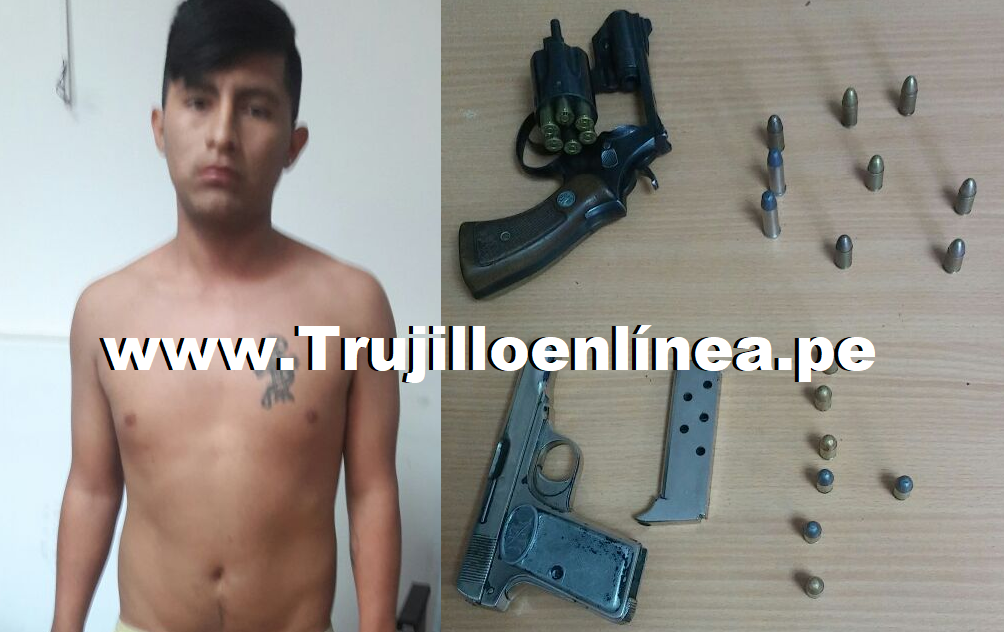 Ascope: Detienen a sujeto de 18  años por portar armas sin licencia