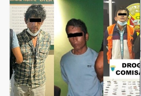 Capturan a tres microcomercializadores de droga en Trujillo y La Esperanza