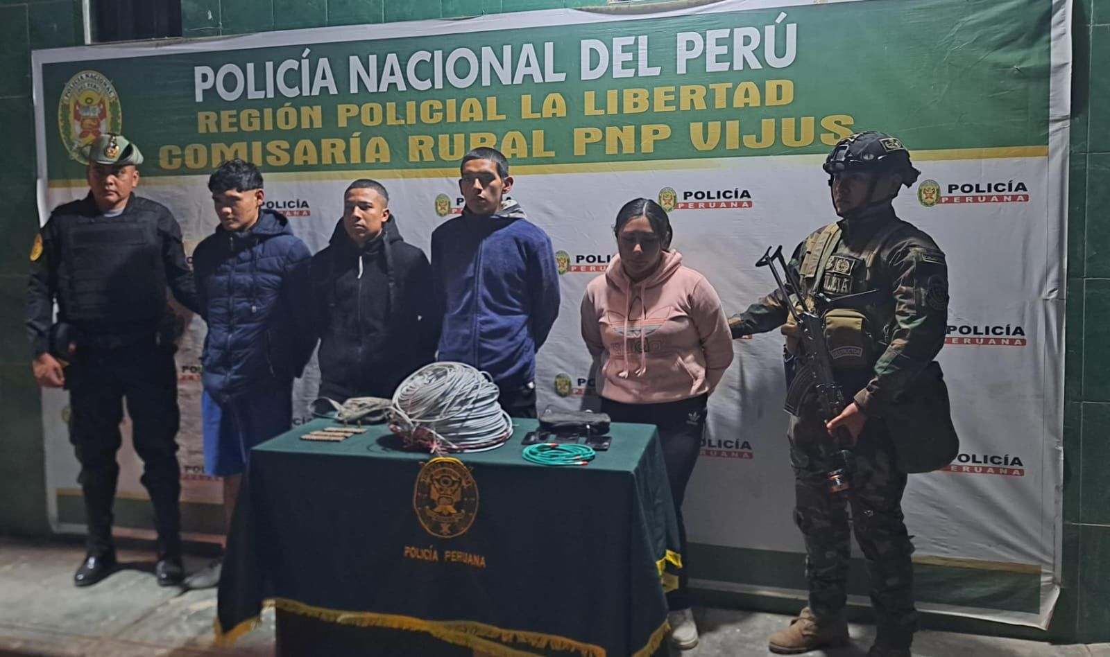 PNP detiene a cuatro personas con municiones y material explosivo en Pataz 