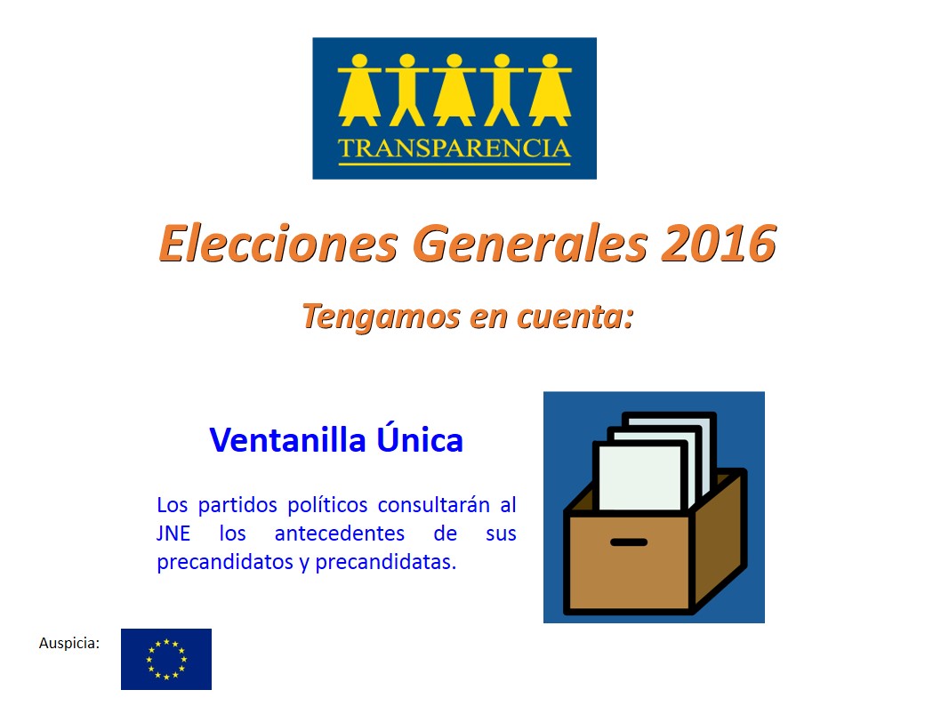 Elecciones 2016: candidatos más idóneos se espera tener con Ventanilla Única de Antecedentes