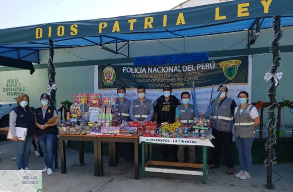 Decomisan más de 2000 pirotécnicos en exteriores de mercado ex Mayorista en Trujillo