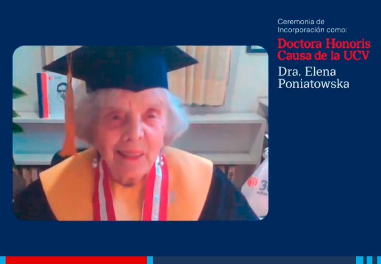 UCV entregó el grado de doctora Honoris Causa a escritora mexicana Elena Poniatowska