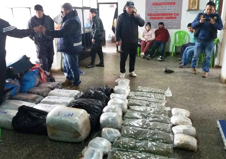 Marihuana incautada en Huamachuco estaría valorizada en tres millones de dólares