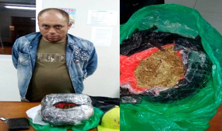 Trujillo: cae sujeto con un kilo de marihuana traída desde Pataz