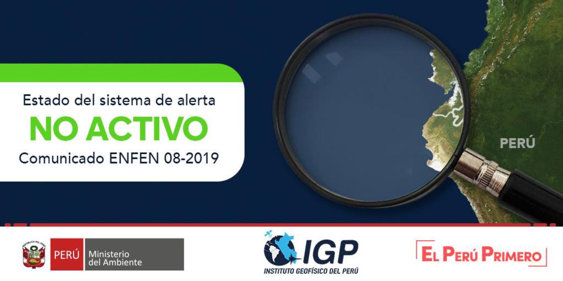 ENFEN mantiene sistema de alerta "No Activo" de El Niño Costero