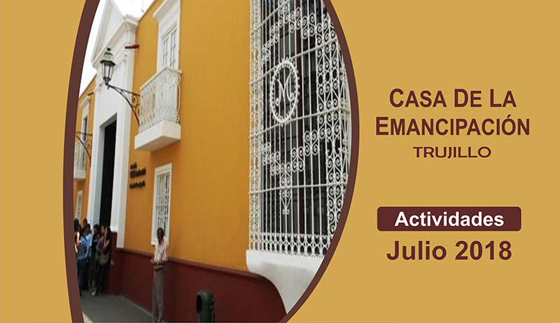 Programa de actividades en la Casa de la Emancipación para Julio 2018