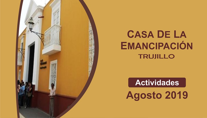 Programa de actividades en la Casa de la Emancipación para Agosto 2019