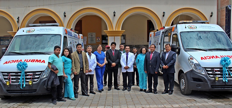 Otuzco: municipio provincial entrega dos modernas ambulancias al hospital de apoyo