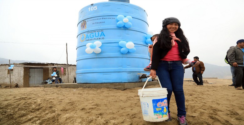 Municipalidad provincial hizo entrega de tanque para agua potable en Alto Trujillo