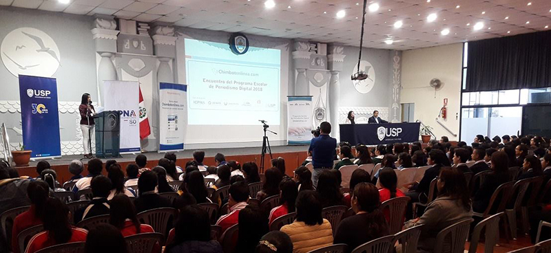 Chimbote: más de 200 alumnos participaron en inauguración del Programa de Periodismo Escolar Digital