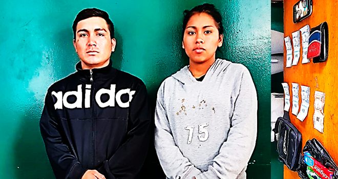 Pareja estafaba a comerciantes pagándoles con billetes falsos en La Esperanza