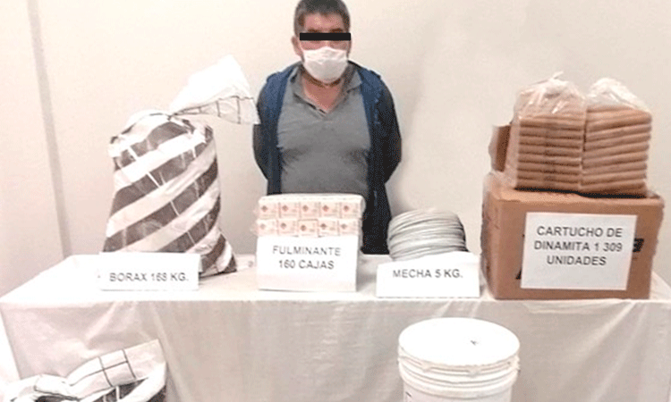 Sayapullo: decomisan explosivos valorizados en S/ 6900 soles y detienen a hombre de 54 años