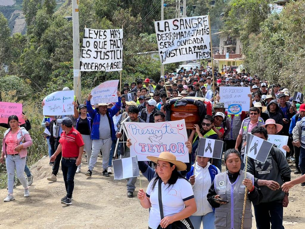 Piden justicia para rondero que fue asesinado por personal de minera poderosa en Pataz