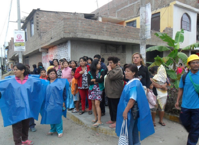 El Porvenir: activa participación de vecinos en simulacro de inundación