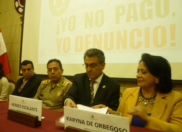 Trujillo en Línea firmó convenio con Región Policial de La Libertad para campaña contra la extorsión
