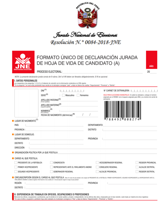 Mayoría de candidatos para elecciones del 7 de octubre aún no ha presentado planes de gobierno