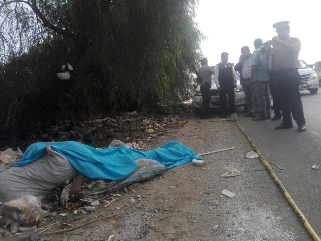 Encuentran  cuerpo de suboficial en carretera Industrial de Trujillo