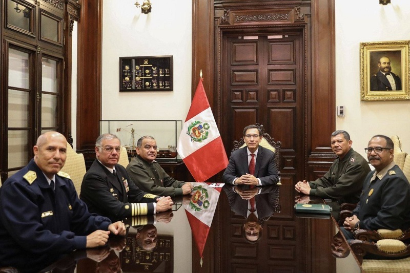 Fuerzas Armadas y Policía Nacional expresan pleno respaldo al presidente Vizcarra