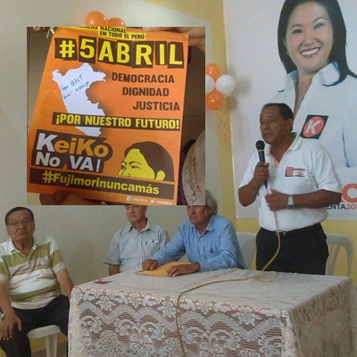 Trujillo: Jóvenes antiKeiko protestan frente a local de candidato fujimorista