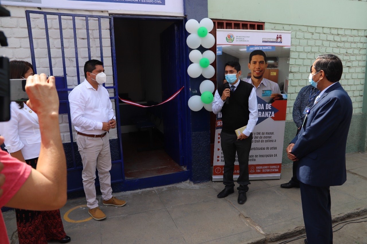 Inauguran oficina descentralizada del Reniec en La Esperanza