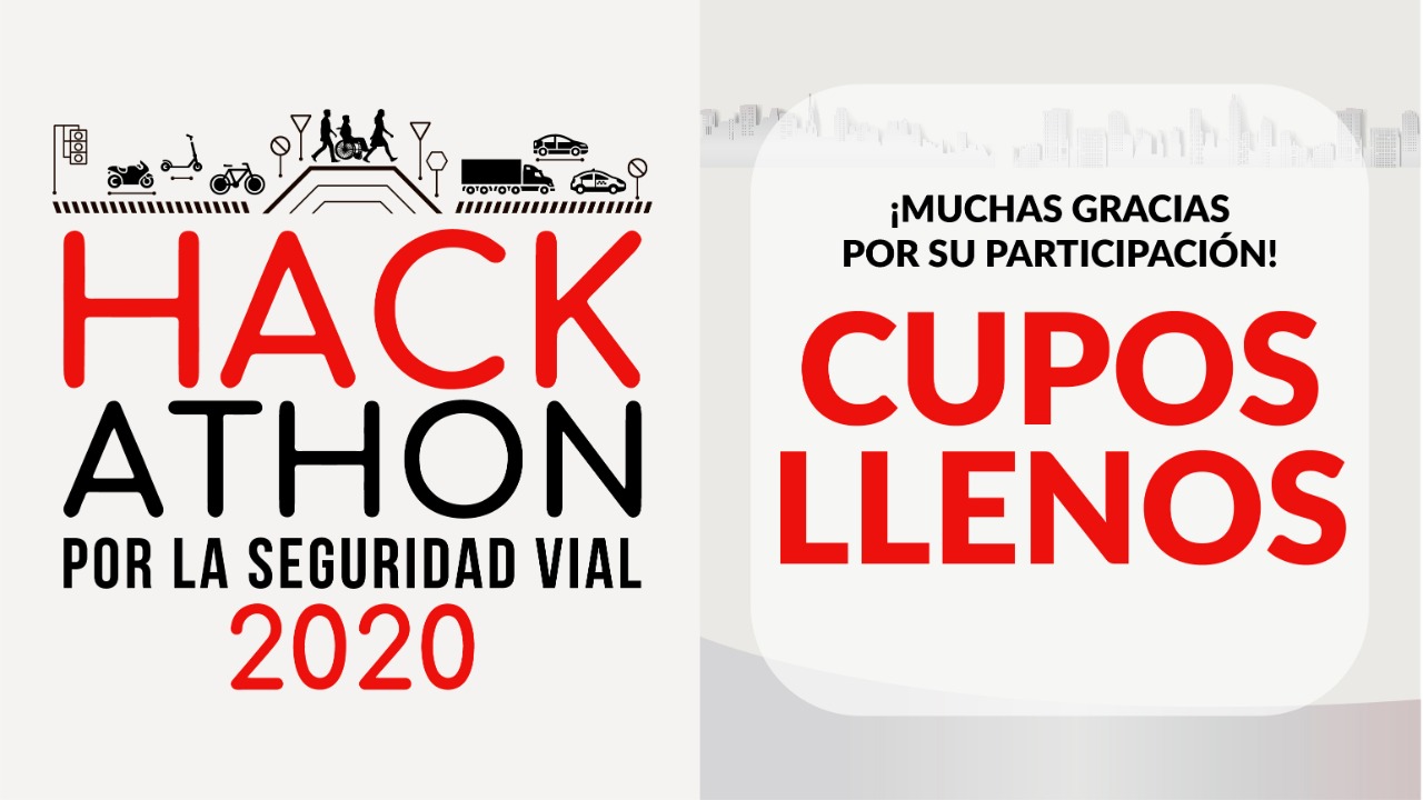 Cupos llenos para la  ‘Hackathon por la Seguridad Vial 2020"