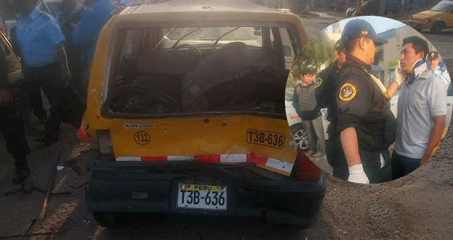 Trujillo: conductor de tico queda herido luego que camioneta choque contra él