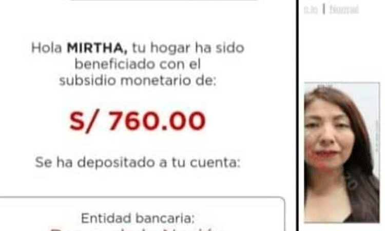 Consejera de Virú denuncia haber sido beneficiada con bono universal