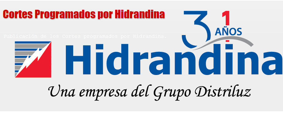 Hidrandina da a conocer rol de cortes de energía para el mes de marzo 
