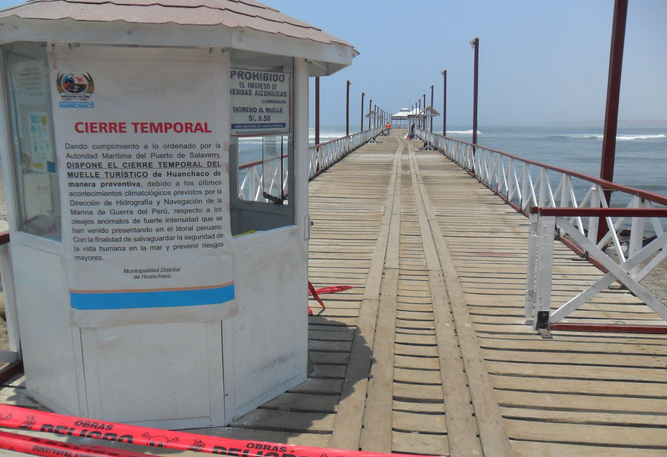 Muelle turístico de Huanchaco permanecerá cerrado por un mes