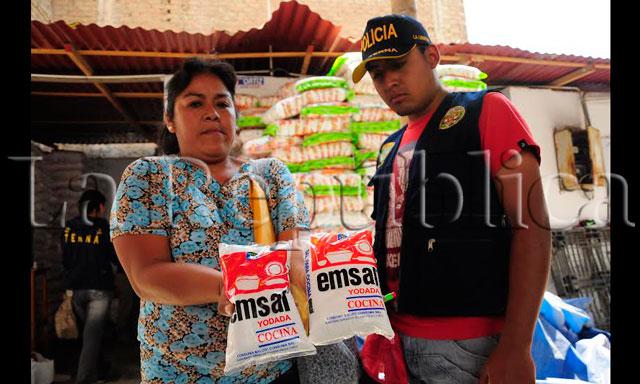 Incautan más de 5 mil kilos de sal no apta para consumo humano