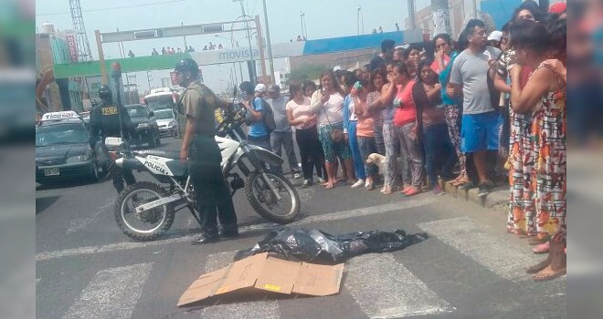 La Esperanza: comerciante muere atropellada a pocos metros de puente peatonal