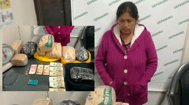 La Esperanza: incautan más de siete kilos de marihuana a mujer 