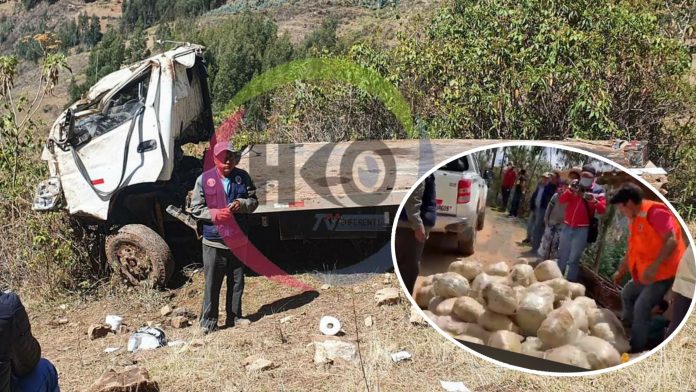 Huamachuco: Volcadura de camión dejó al descubierto 95 sacos con marihuana