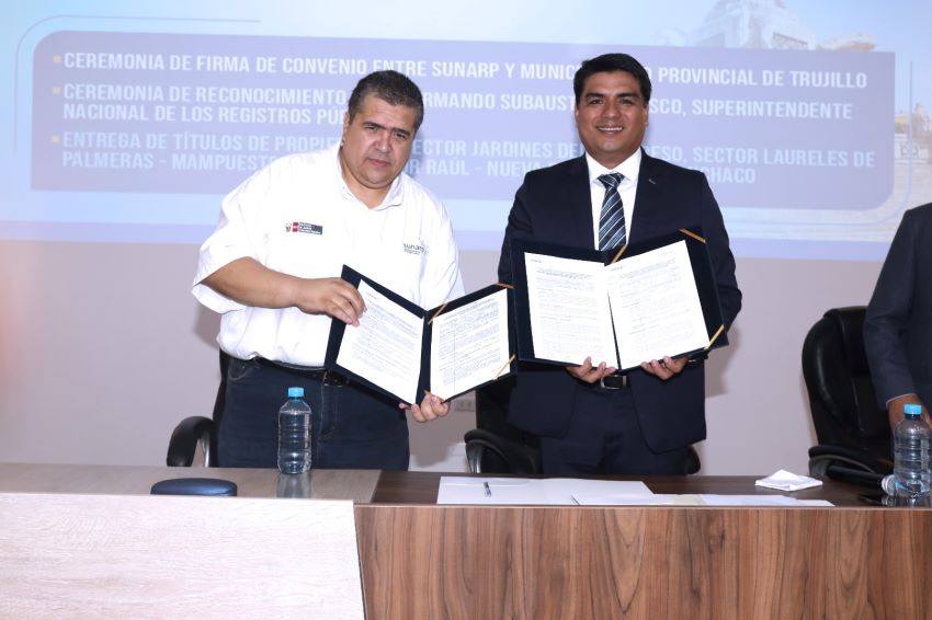 Sunarp acerca sus servicios a la MPT y la población gracias a convenios
