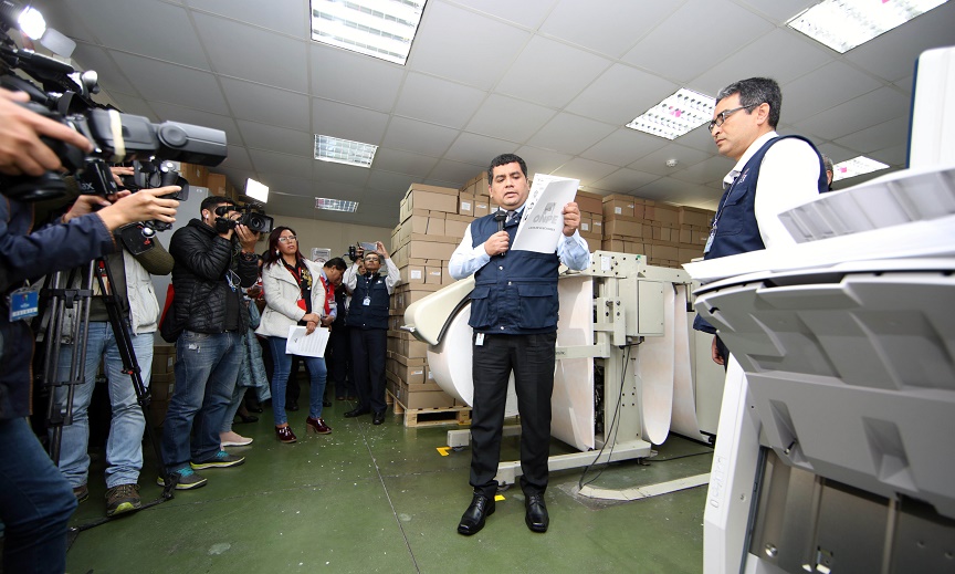 Onpe inicia proceso de impresión del material electoral