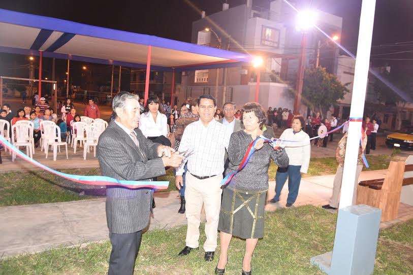 Inauguran remodelado parque Pinillos en Victor Larco