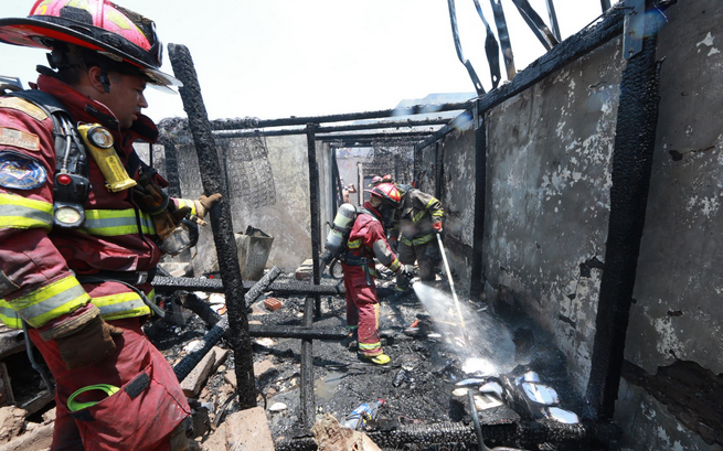 Huamachuco: anciano murió carbonizado en incendio de taller pirotécnico
