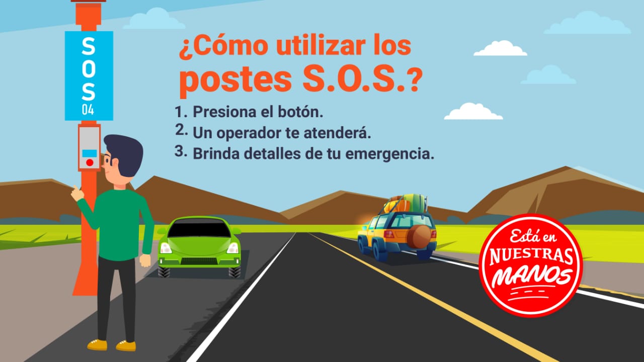 Postes S.O.S. brindan auxilio rápido ante cualquier emergencia vial