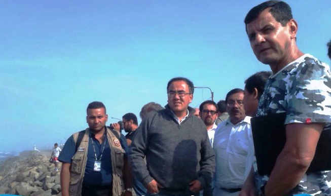 Titular del MTC verificó daños en el enrocado de la zona costera de Buenos Aires