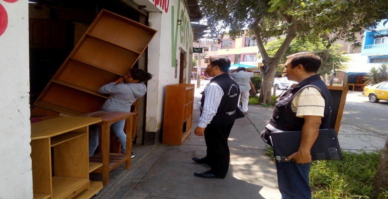 Trujillo: intervienen a comerciantes de muebles en el pasaje José Sabogal